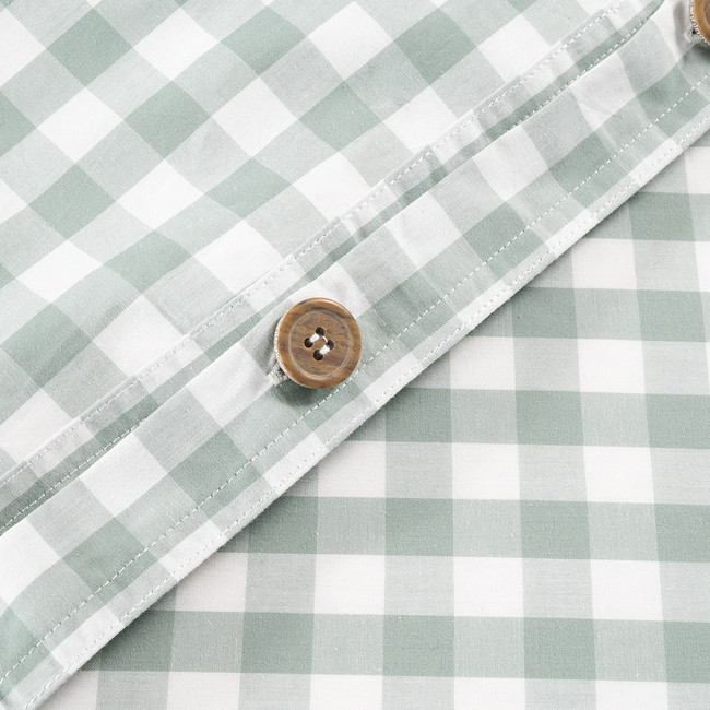 Modella Gingham Quilt Cover Set (Super King) – Sage