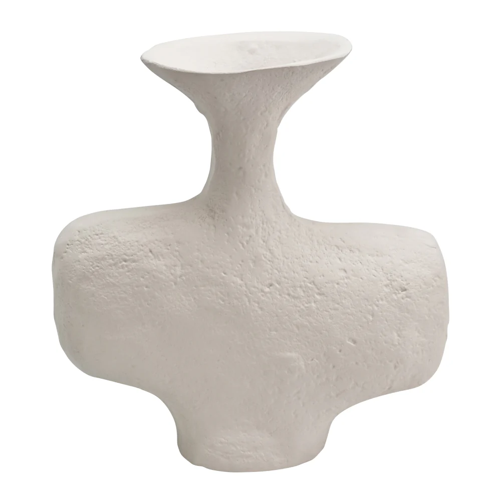 Small Moriah Irregular Vase - White