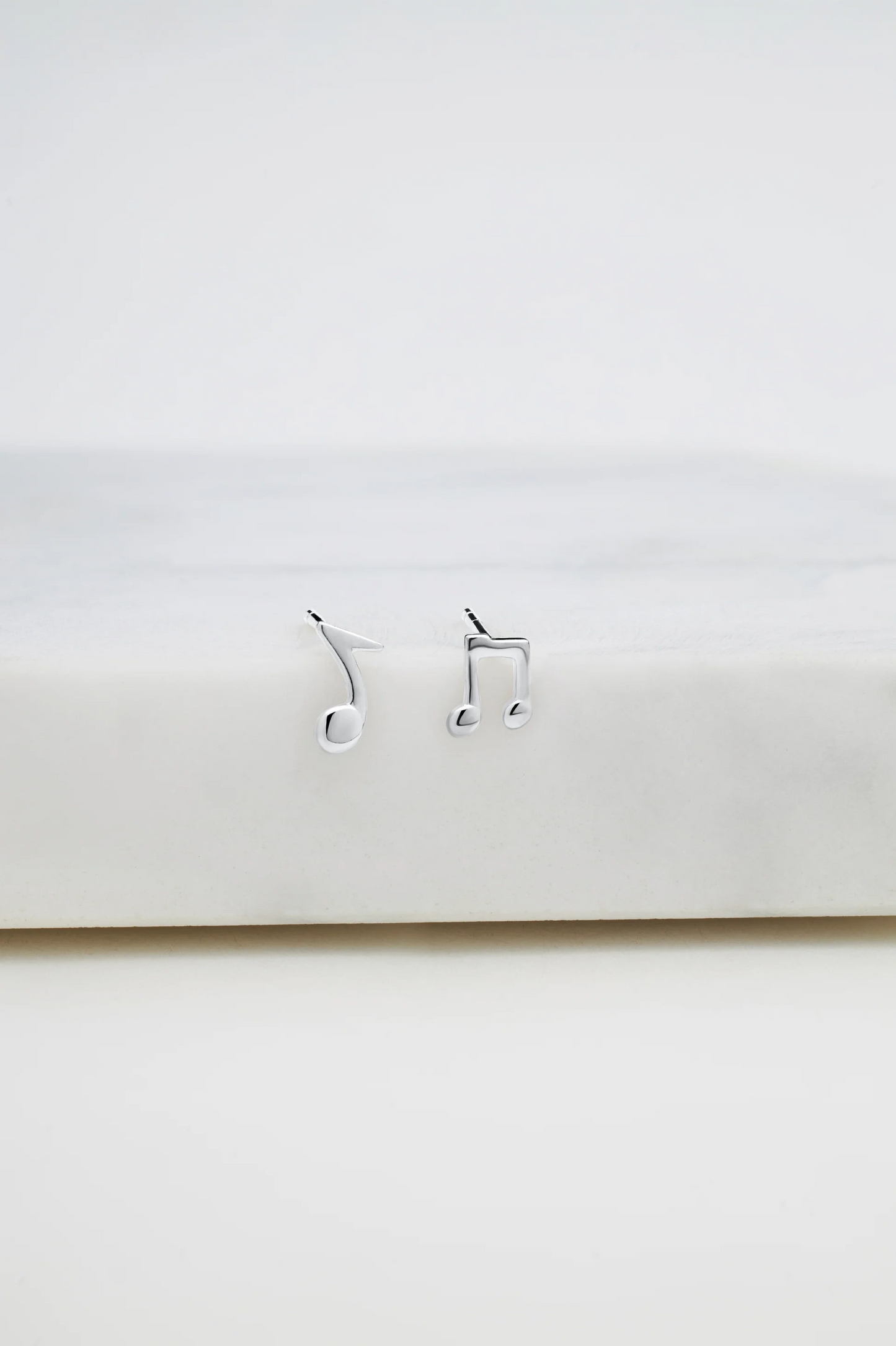 Musical Note Stud Earring – Silver