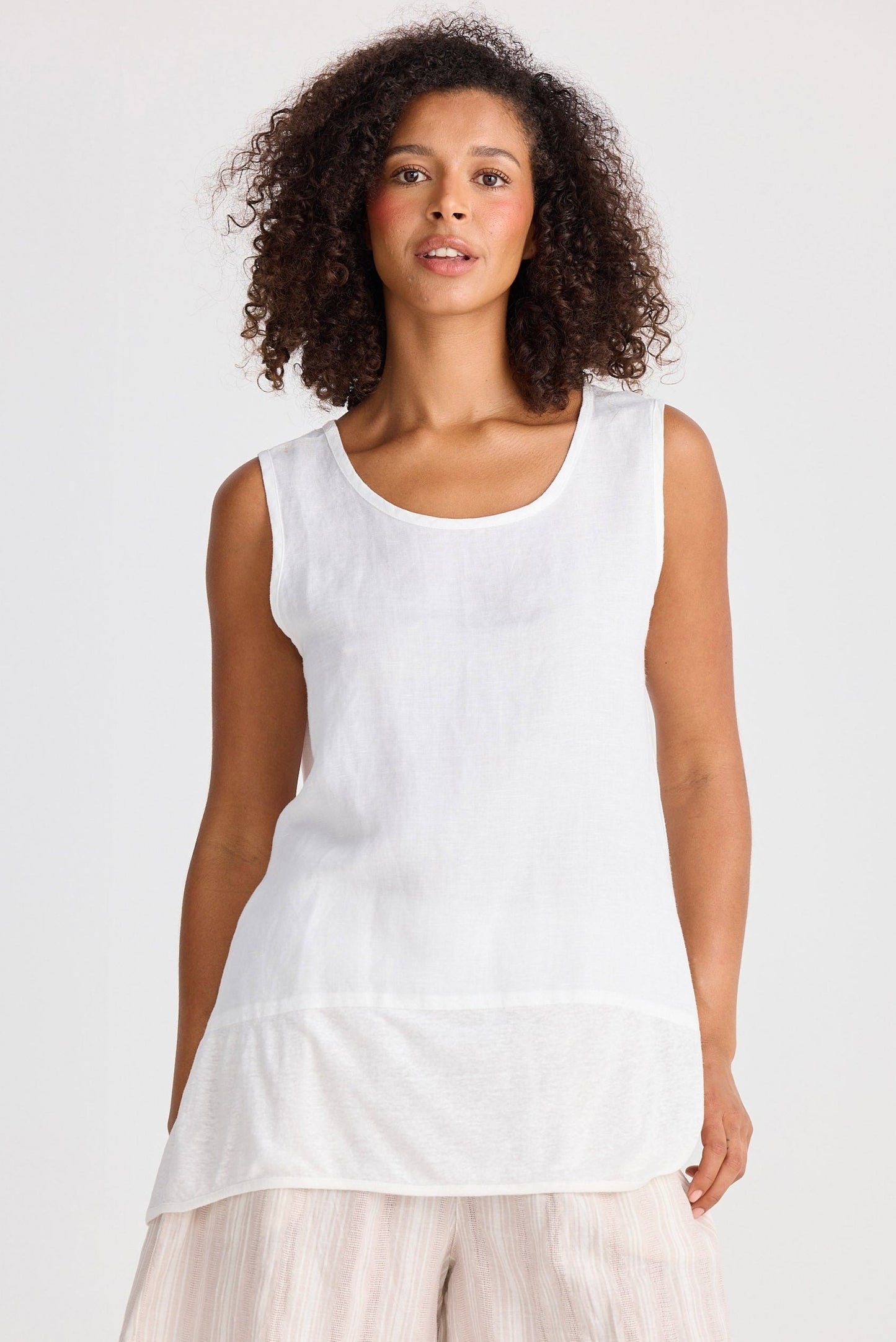 Nomad Knit Singlet - White