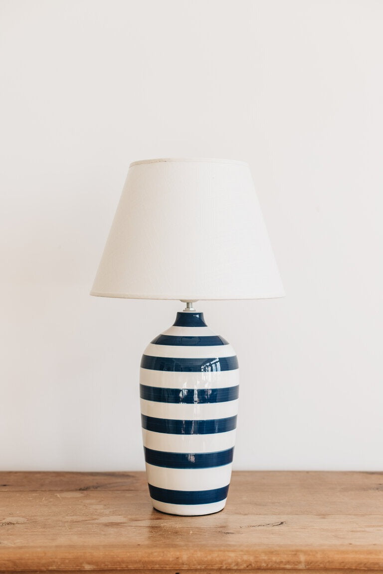 Horizontal Stripe Lamp - Navy