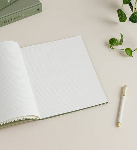 Grande Notebook - Olive Stripe