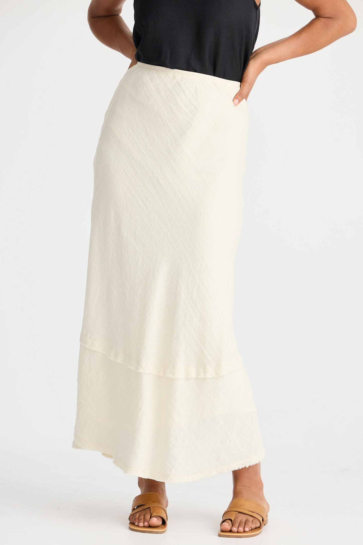 Pisa Linen Skirt - Wheat