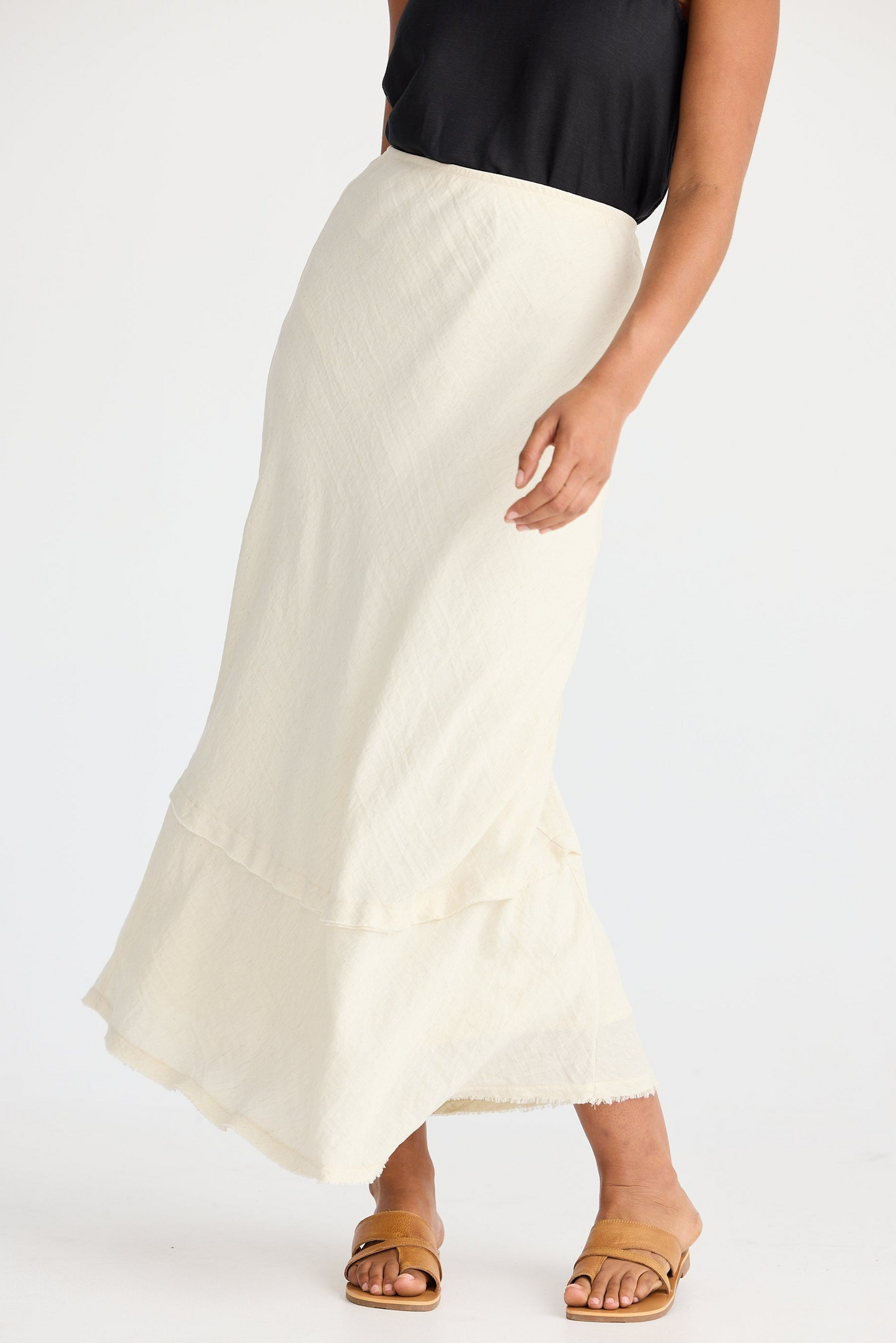 Pisa Linen Skirt - Wheat