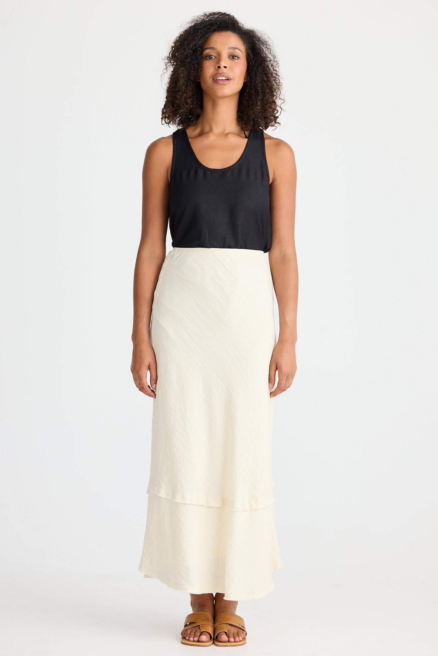 Pisa Linen Skirt - Wheat