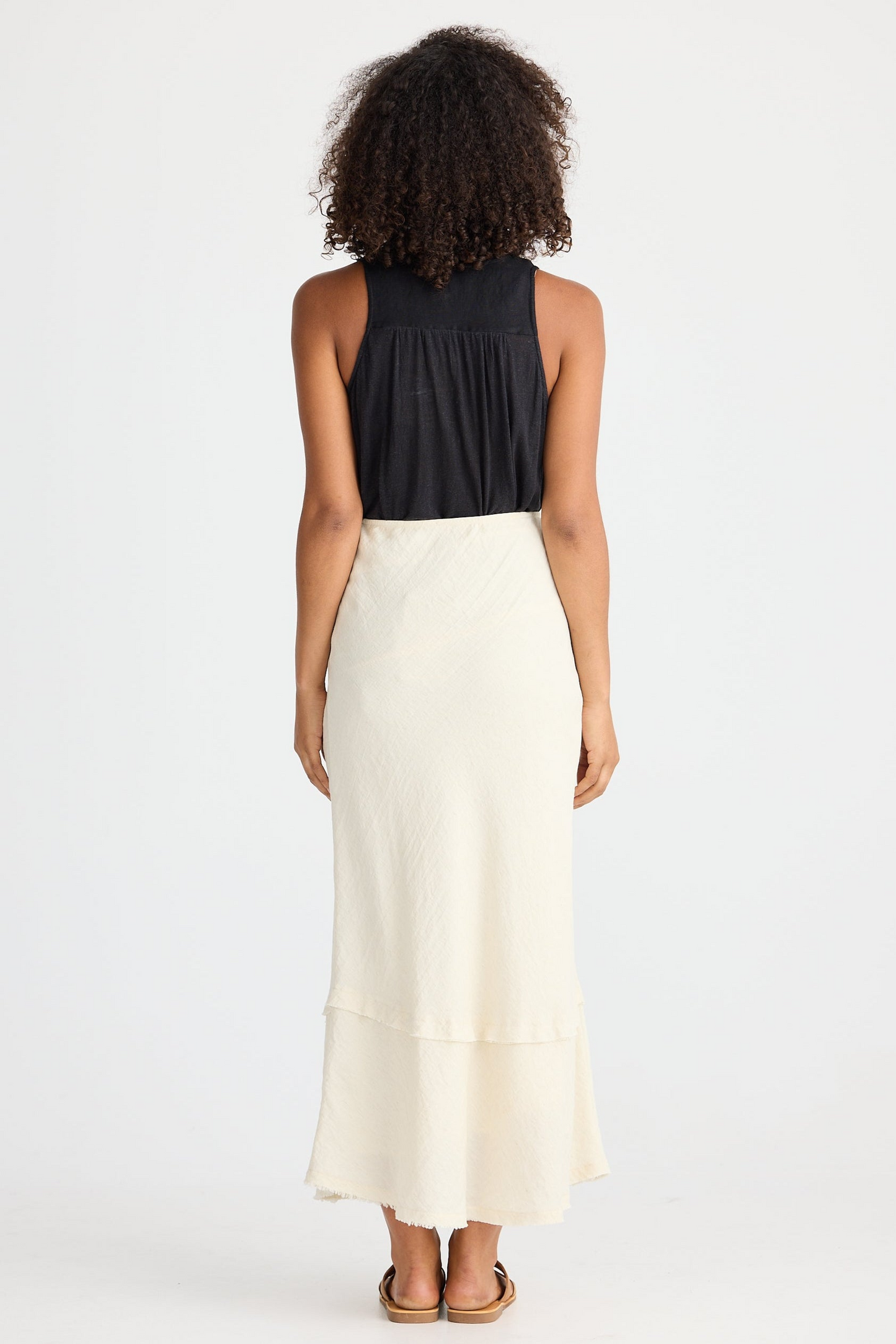 Pisa Linen Skirt - Wheat