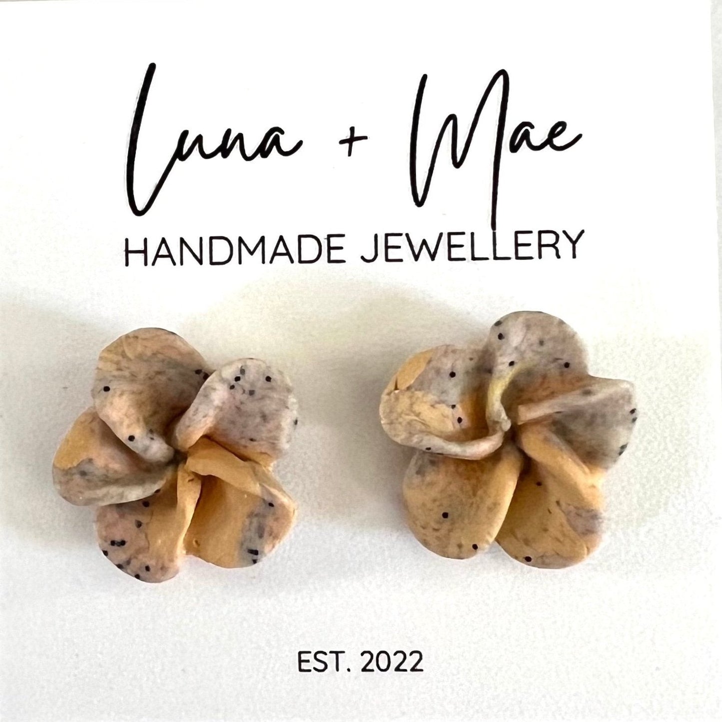 Polymer Clay Flower Stud Single - #1