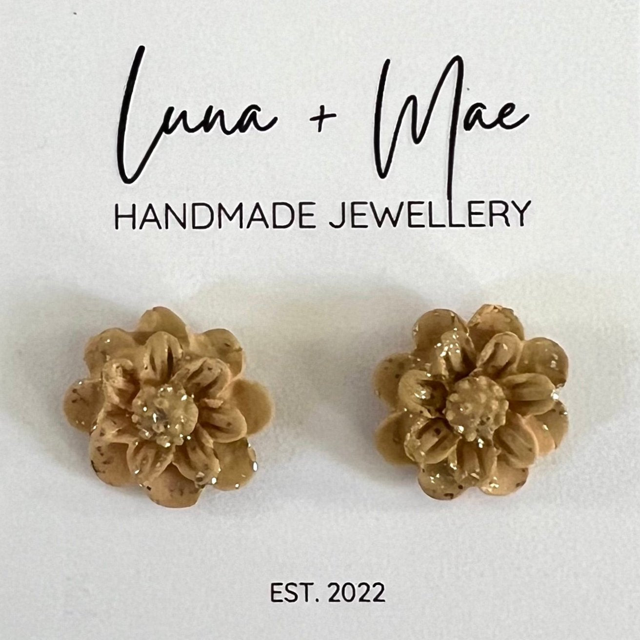 Polymer Clay Flower Stud Single - #3