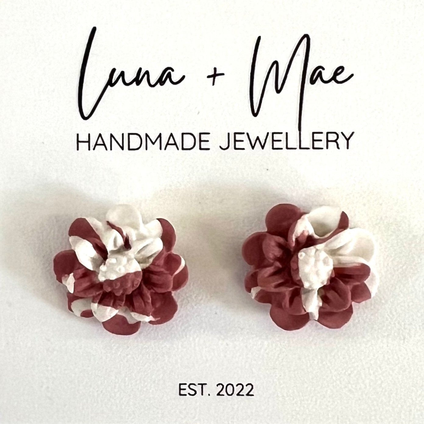 Polymer Clay Flower Stud Single - #5