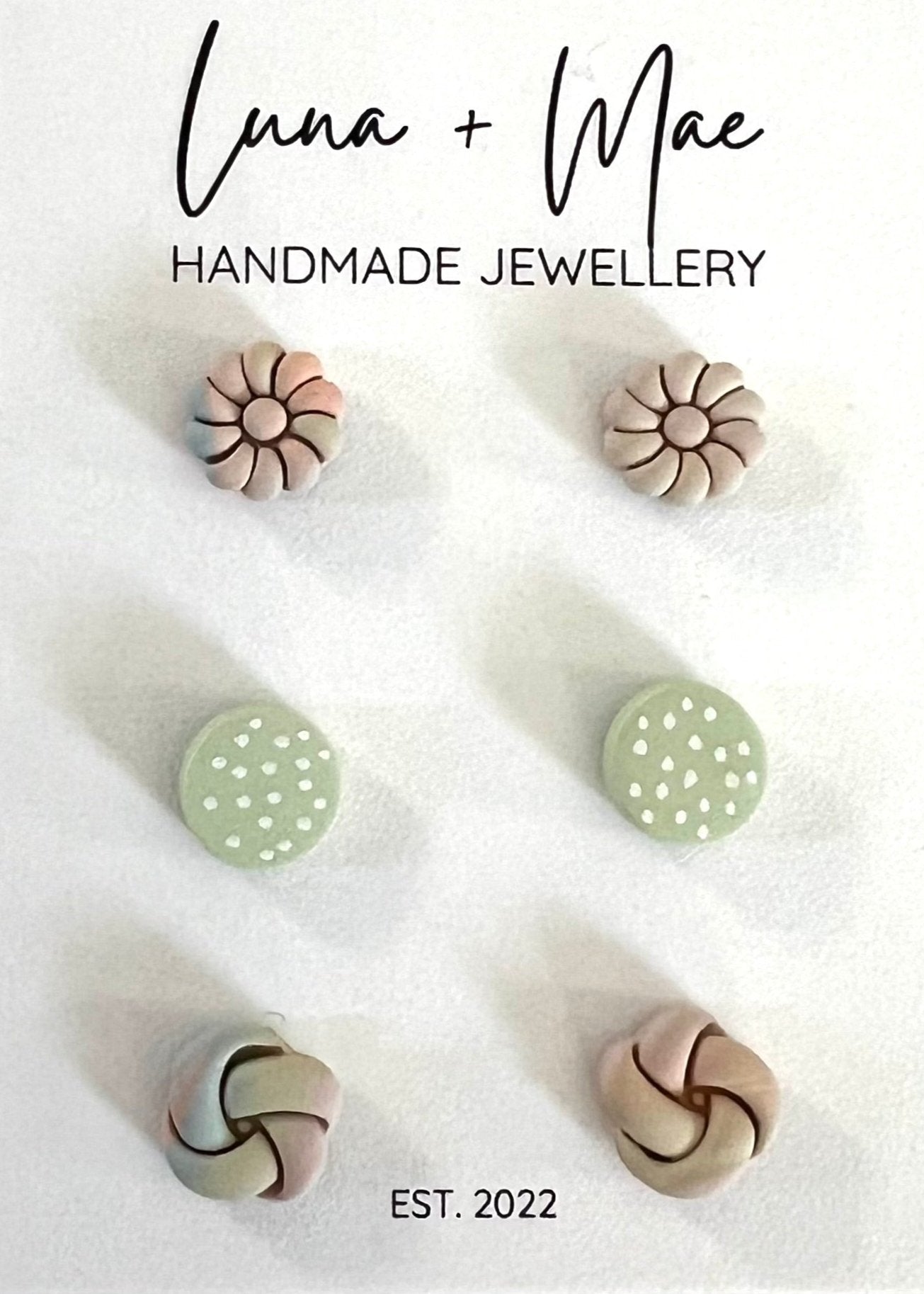 Polymer Clay Stud Triple Pack - #3