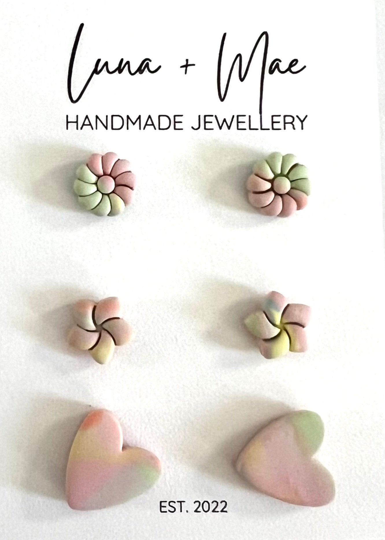 Polymer Clay Stud Triple Pack - #5