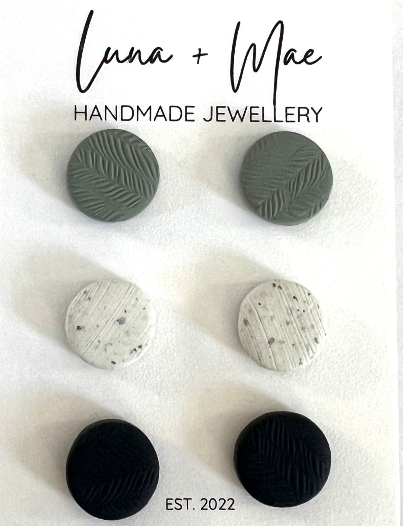 Polymer Clay Stud Triple Pack - #8