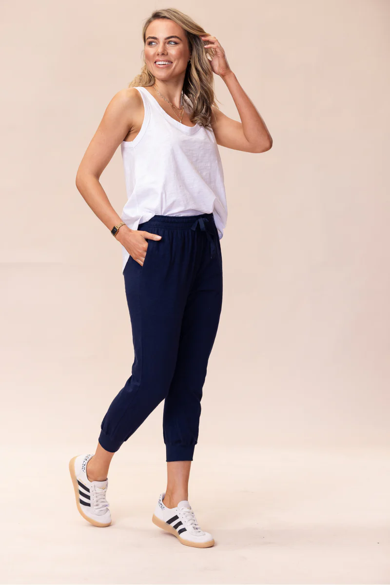 Portsea Pants (7/8 length) - Navy