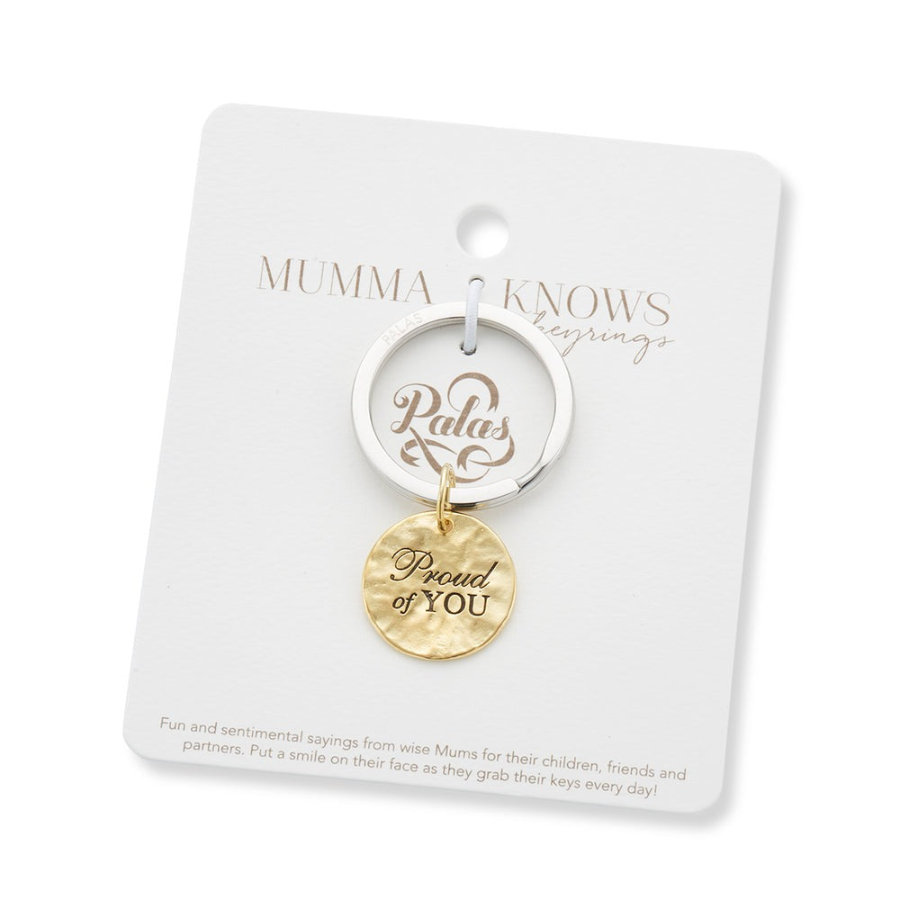 Proud of You Charm Keyring