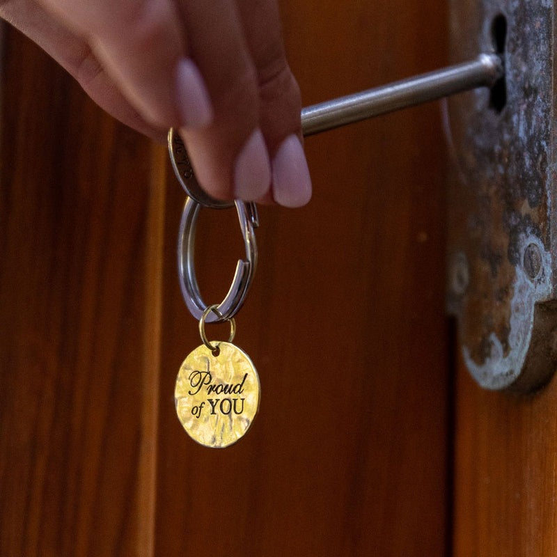 Proud of You Charm Keyring