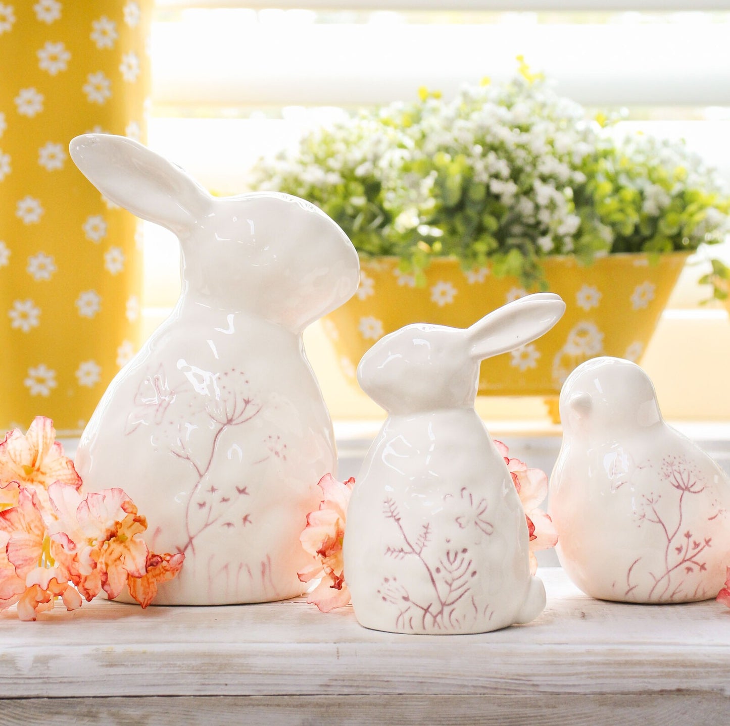 Rabbit Ornament Large - Frenchie Blush