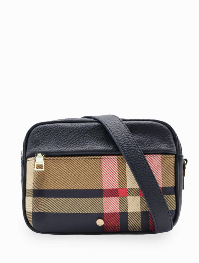 Ruby London Check Cross Body Bag – Navy