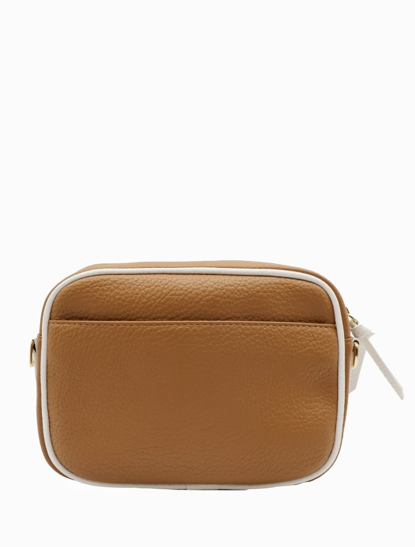 Ruby Sports Cross Body Bag Dual Tone – Tan White
