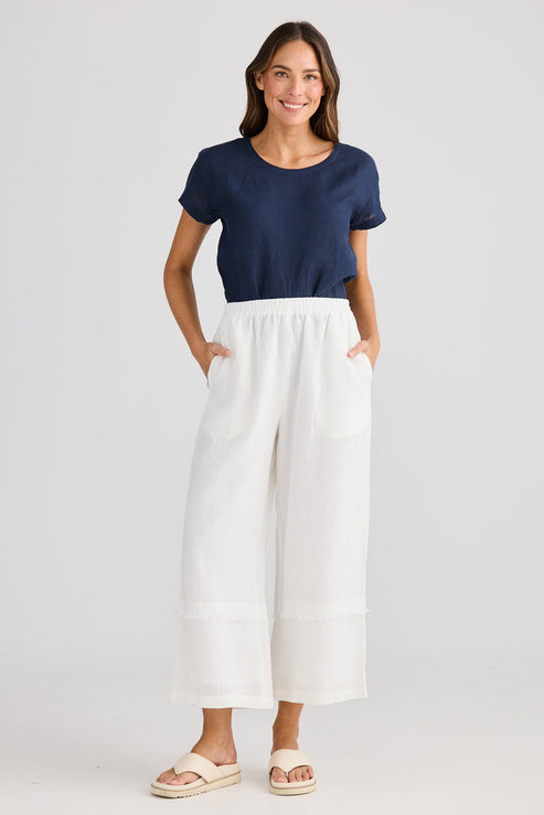 Sailor Linen Pant - White