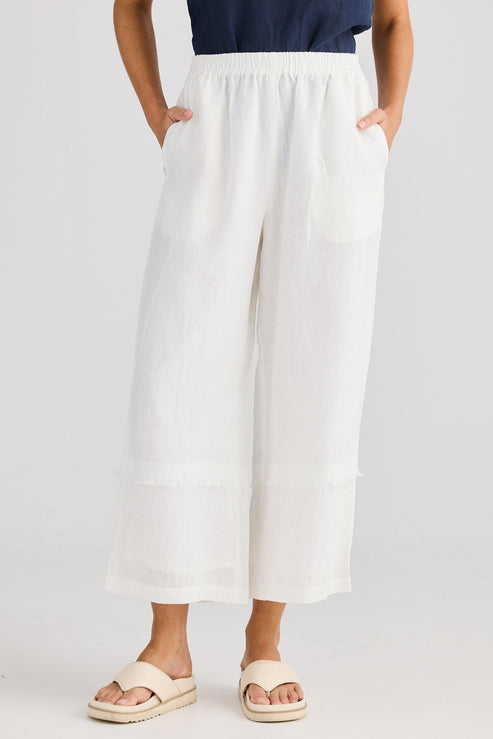 Sailor Linen Pant - White