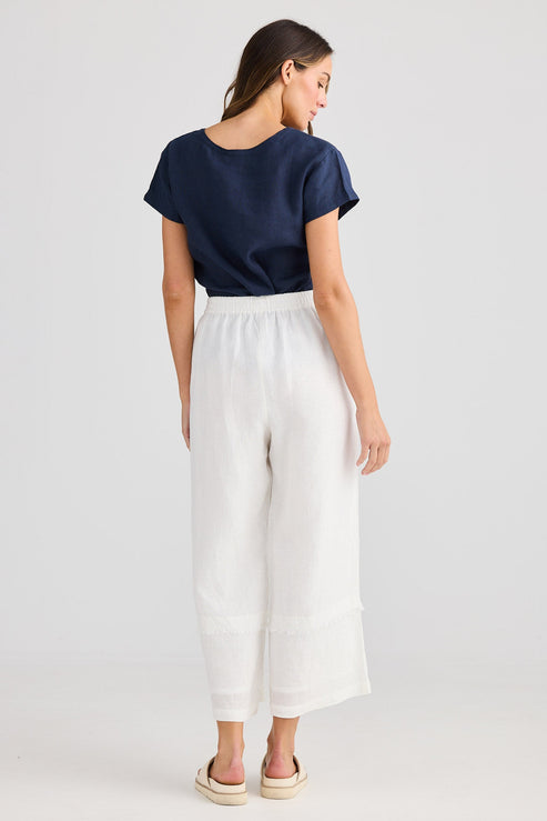 Sailor Linen Pant - White