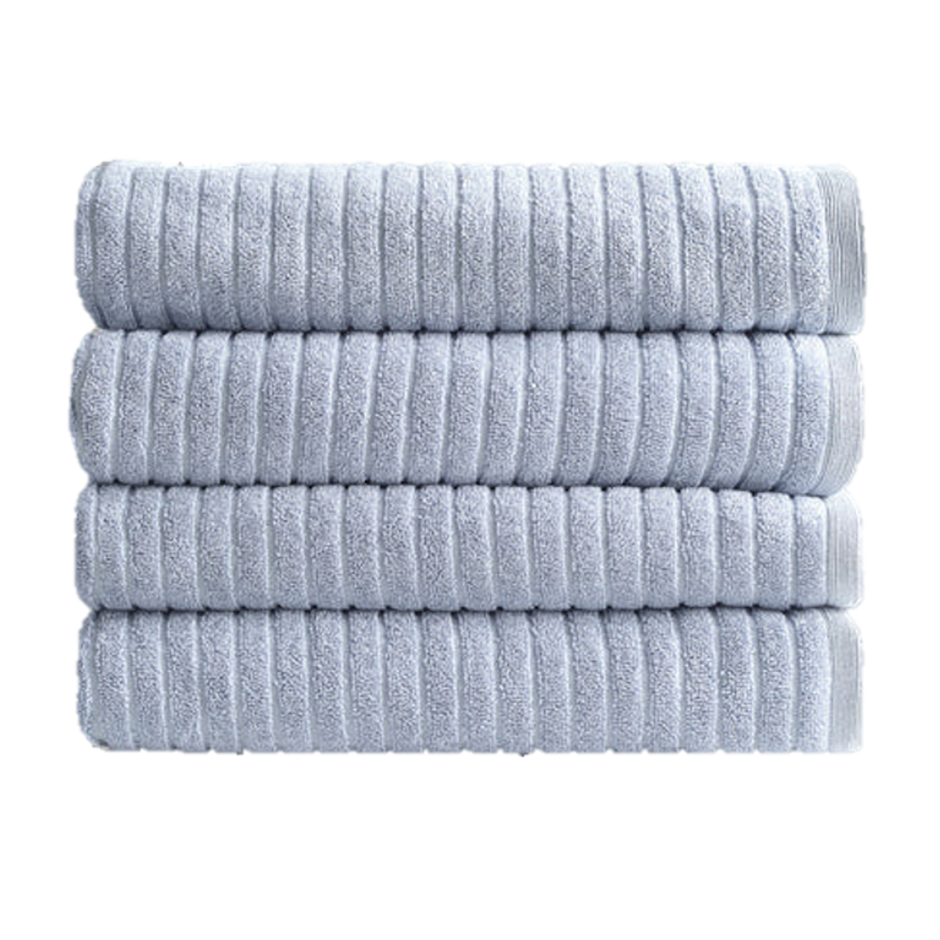 Alessia Cotton Bamboo Rib Bath Towel Fresco Blue – The Grace
