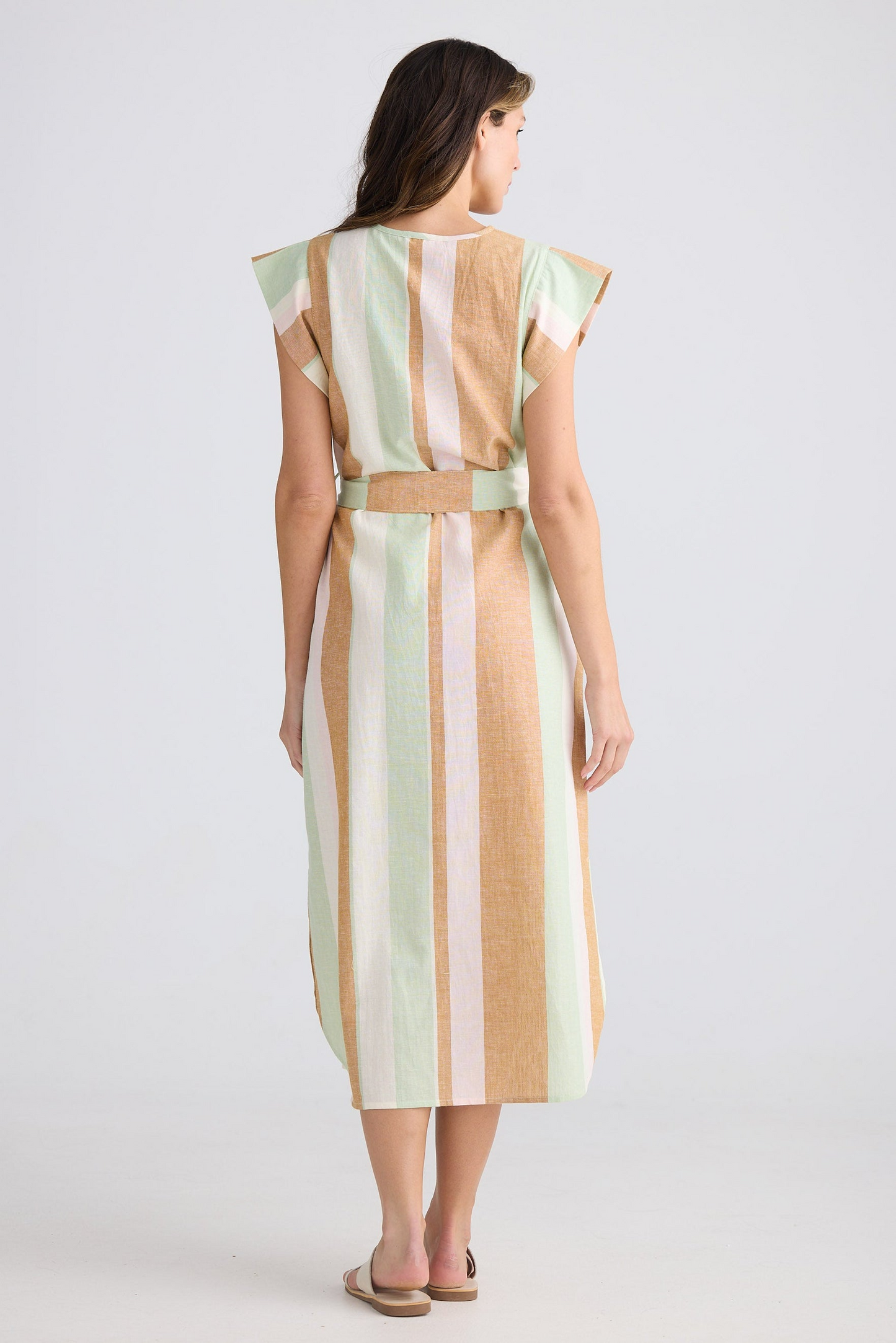 Sebou Dress - Melon Field Stripe