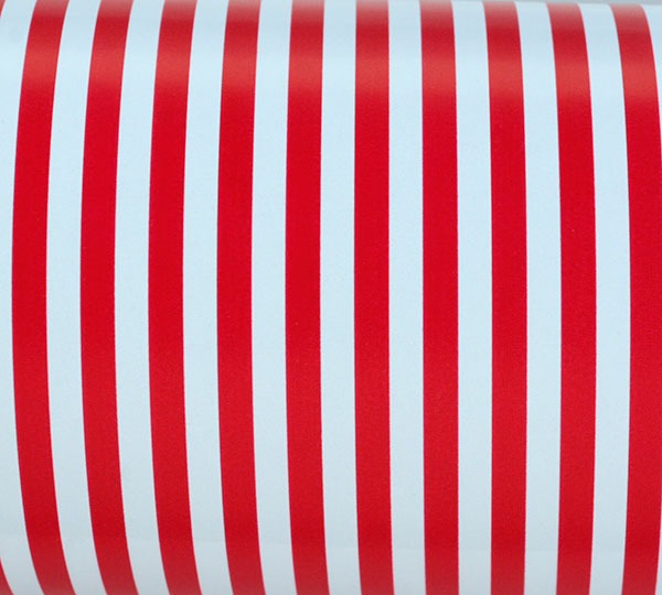 Slimline Stripe Gift Wrap - Red On White