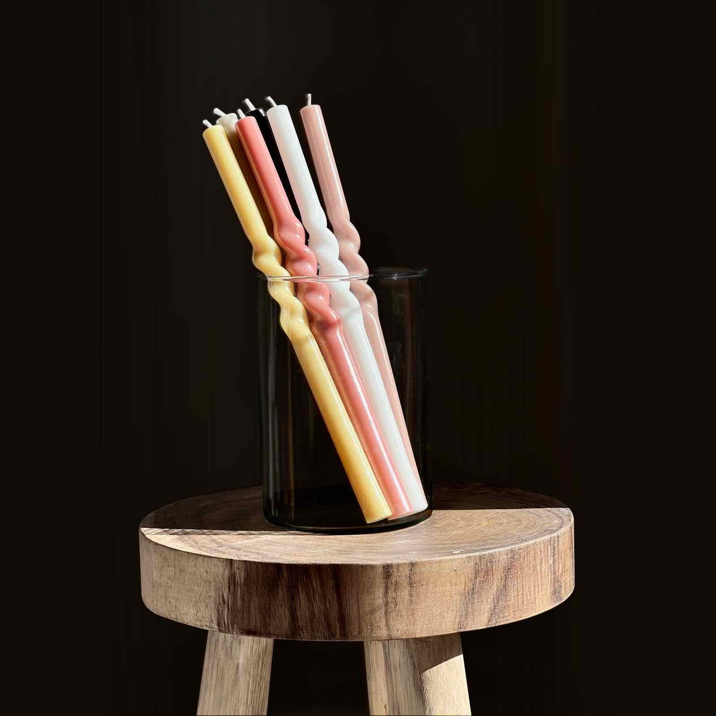 Spiral Candle Set - Peach