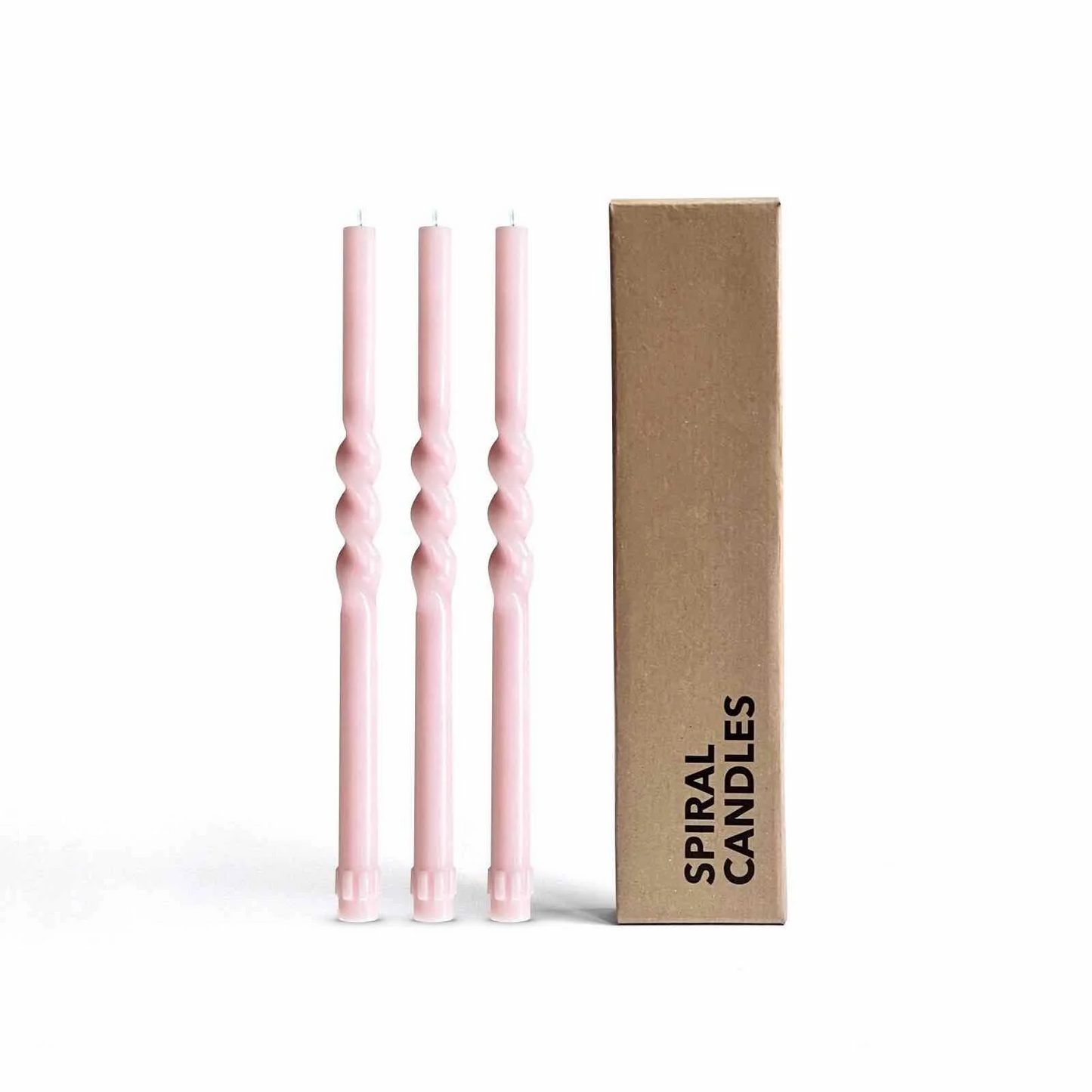 Spiral Candle Set - Pastel Pink