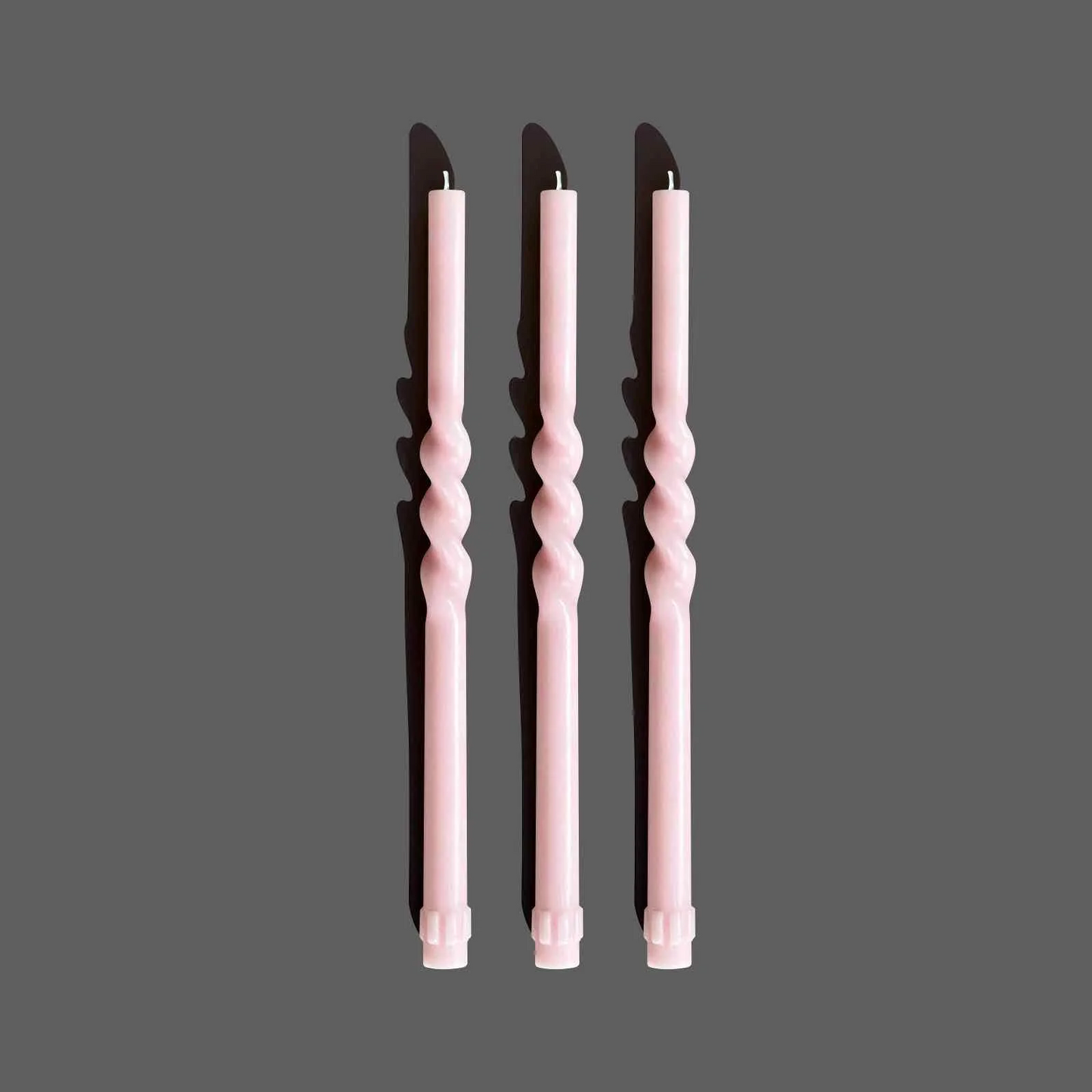 Spiral Candle Set - Pastel Pink