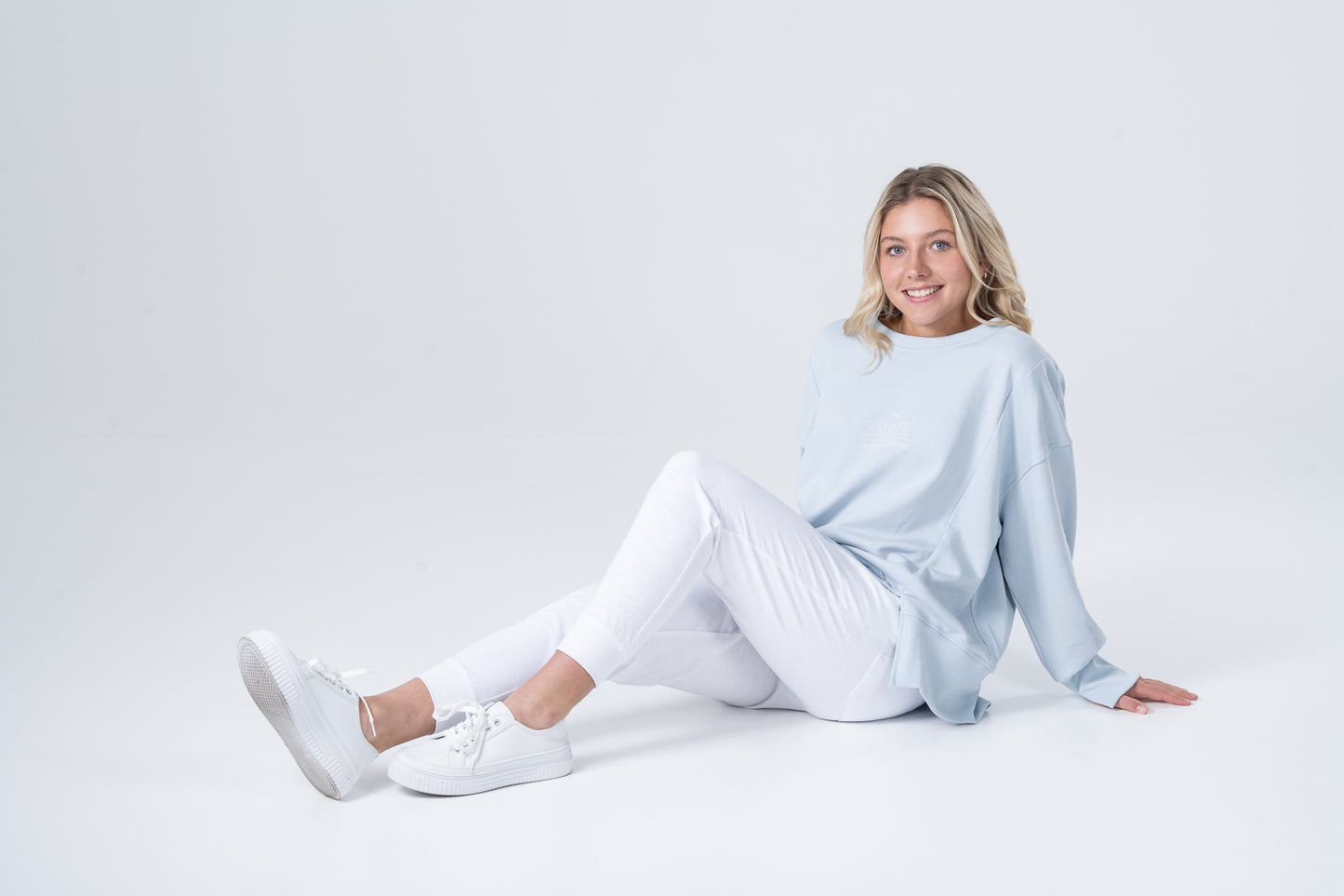 Vintage Grace Sweater - Dusty Blue