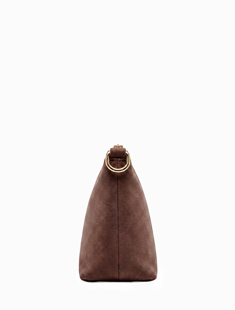 The Sadia Eco Suede Bag - Chocolate