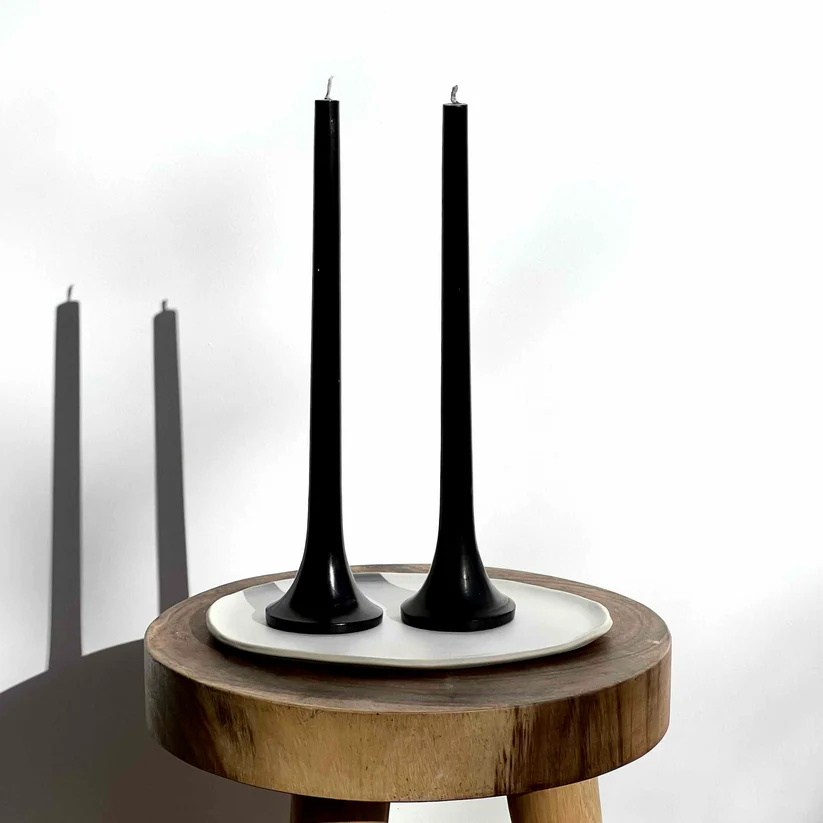 Tusk Taper Candle Set - Black