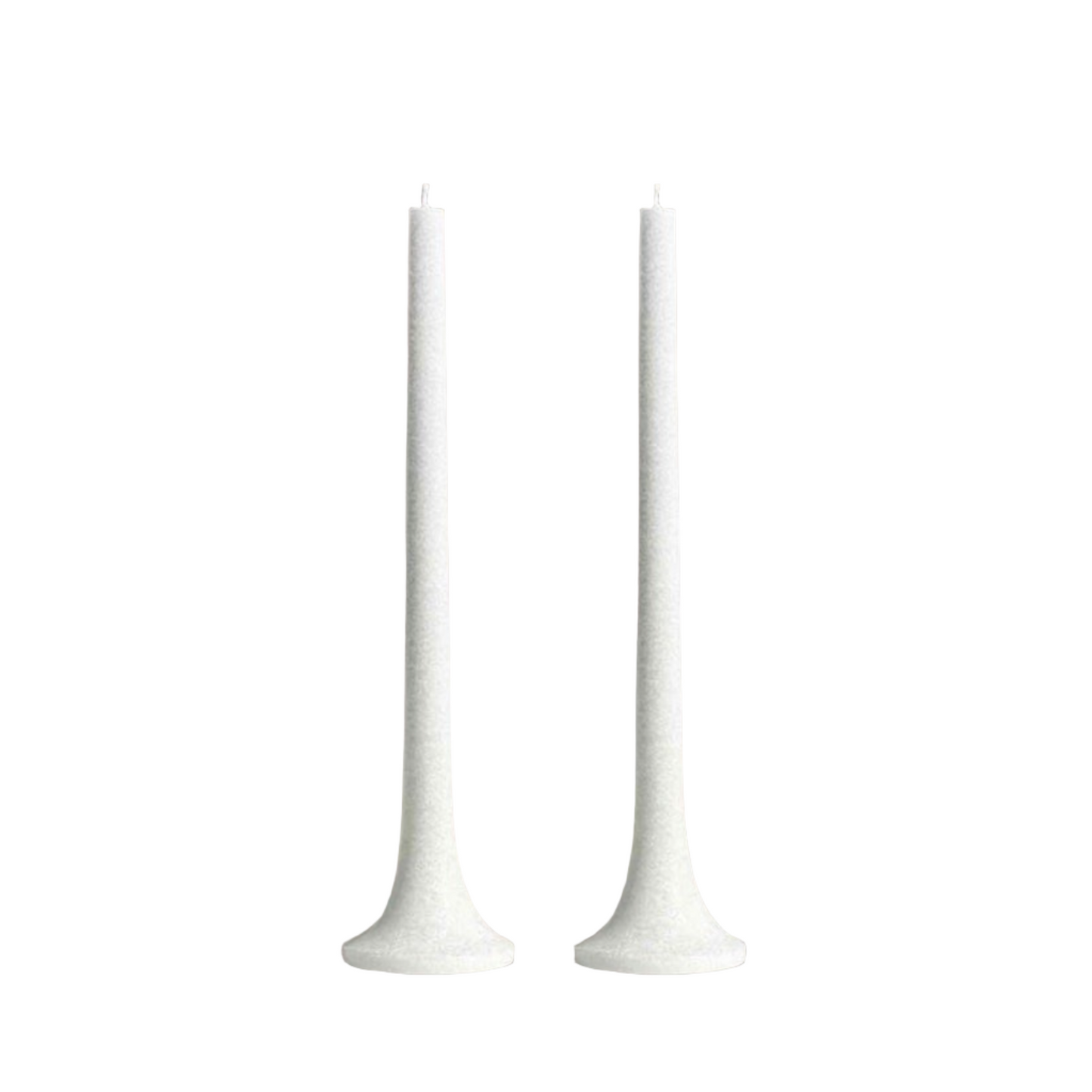 Tusk Taper Candle Set - White Frosted