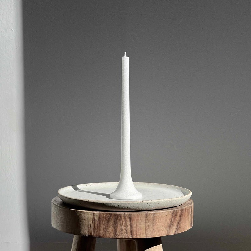 Tusk Taper Candle Set - White Frosted