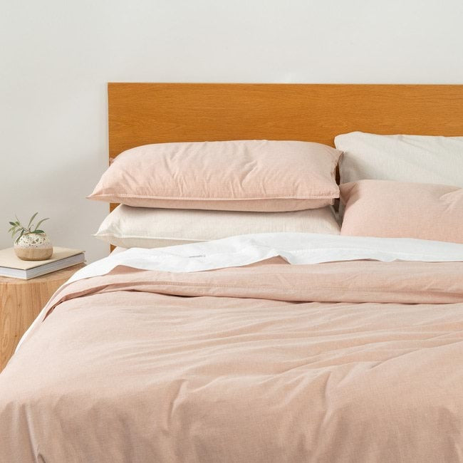 Vintage Softwash Cotton Quilt Cover Set (Super King) - Brulee