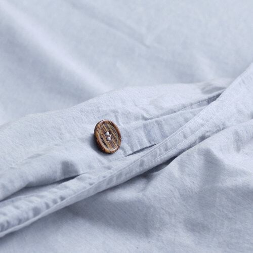 Vintage Softwash Cotton Quilt Cover Set (Double) - Misty Blue