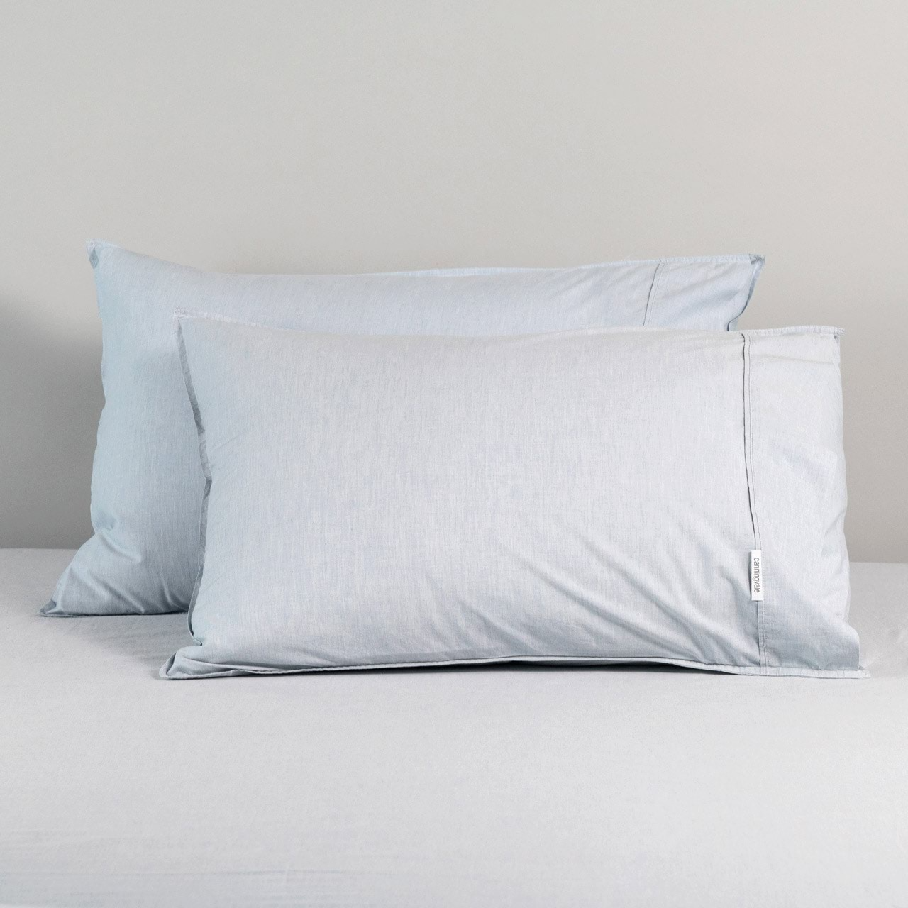 Vintage Softwash Cotton Pillowcase Pair - Misty Blue