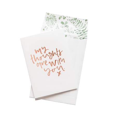 Greeting Card - Thoughts Are With You