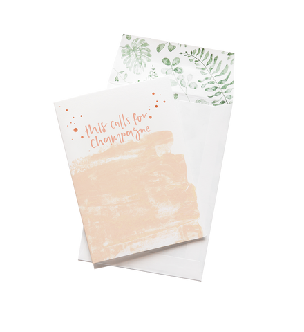 Greeting Card - This Calls For Champagne