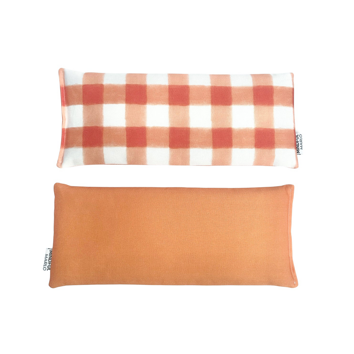Gingham Wheat Bag - Tangerine