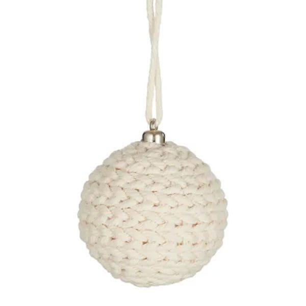 Fabric Bauble - White