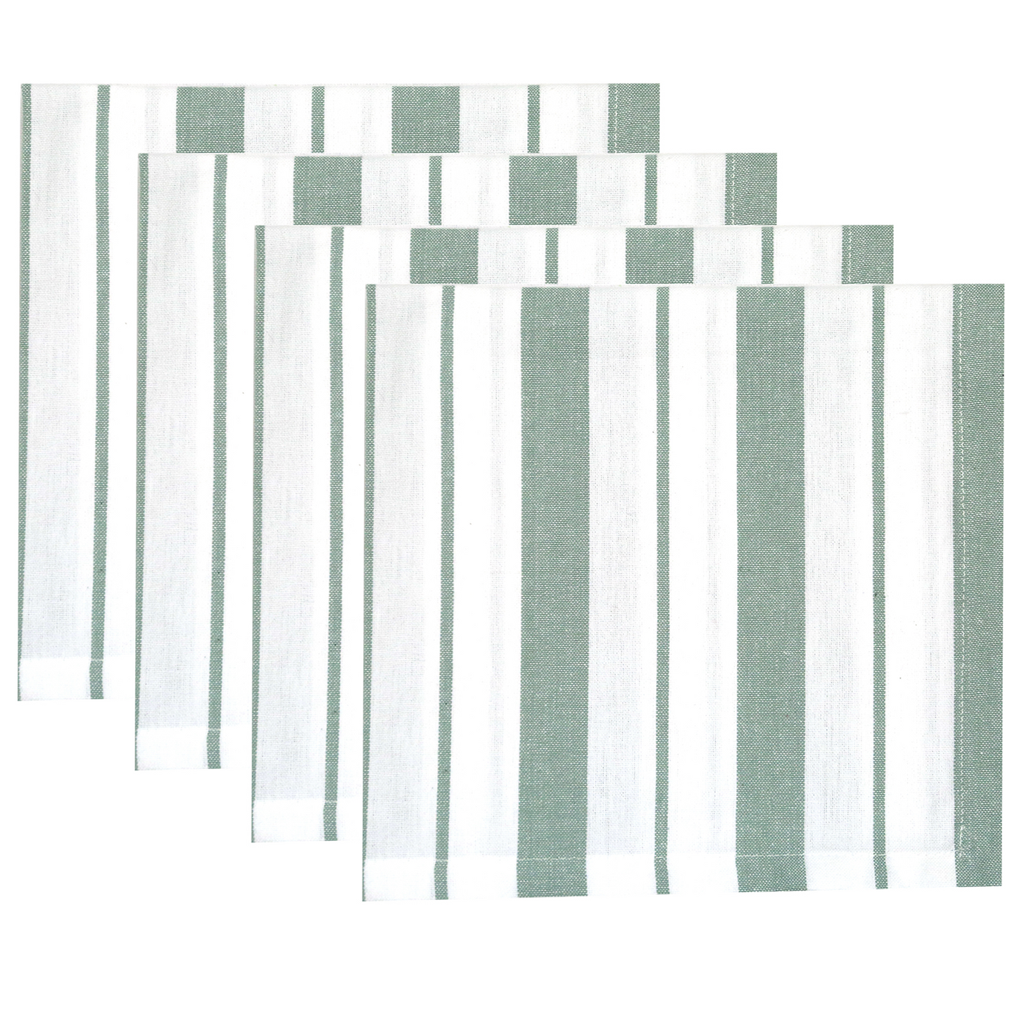 French Stripe Napkin Set - Sage