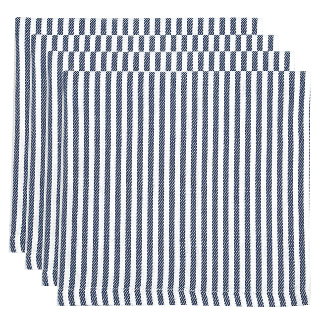 Maison Stripe Napkin Set - Navy