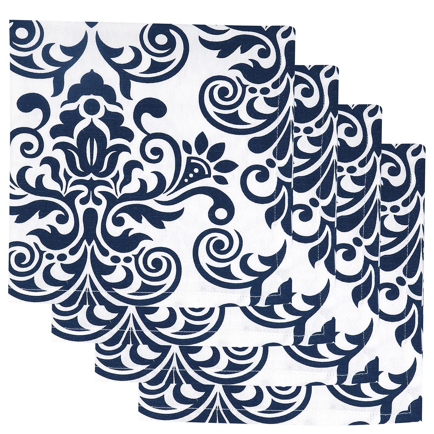 Ornamental Napkin Set - Navy