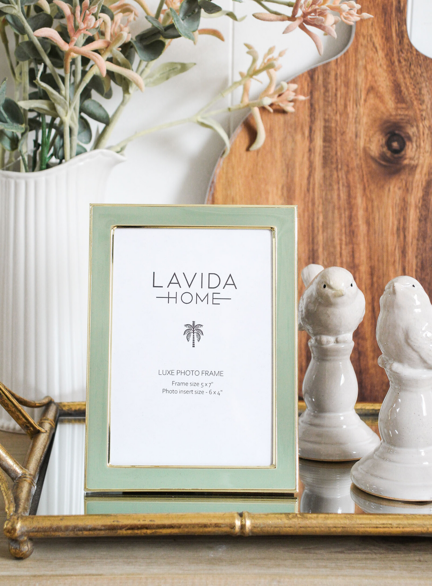 Photo Frame - Sage/Gold