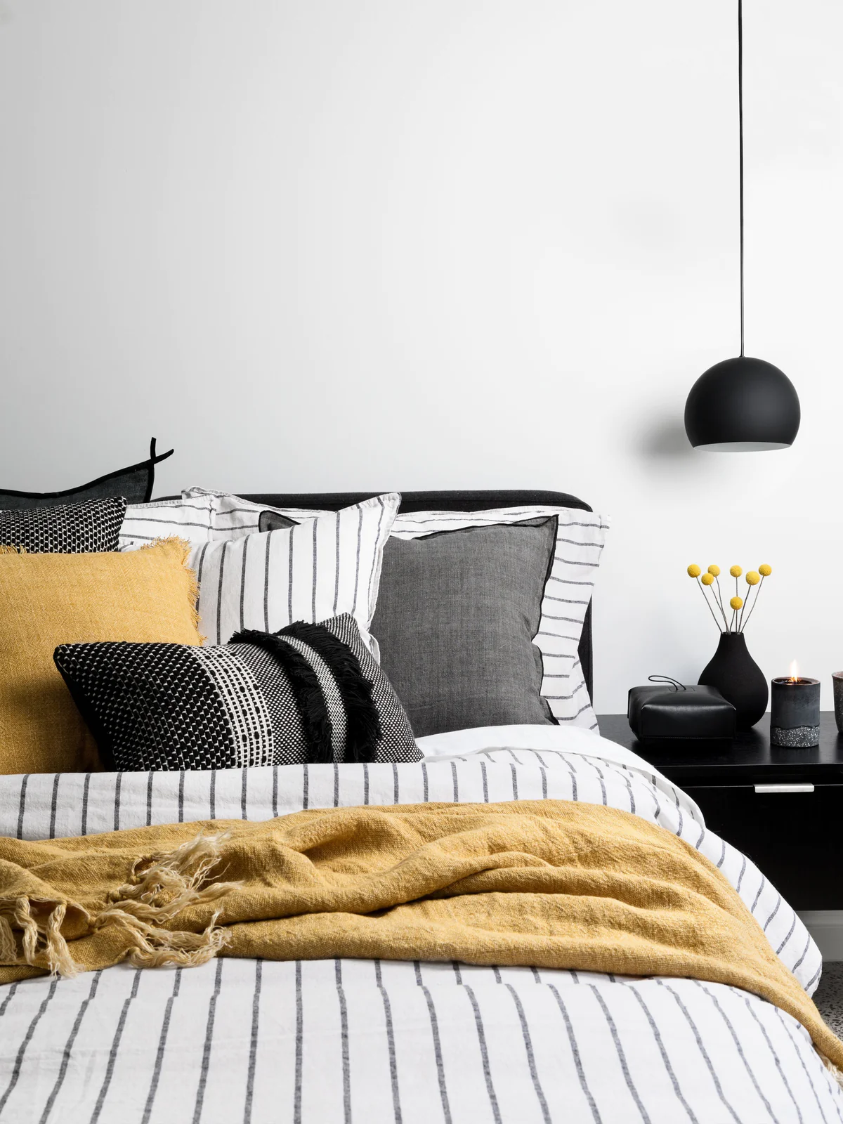 Loft Linen & Cotton Duvet Cover Set (King) - Graphite