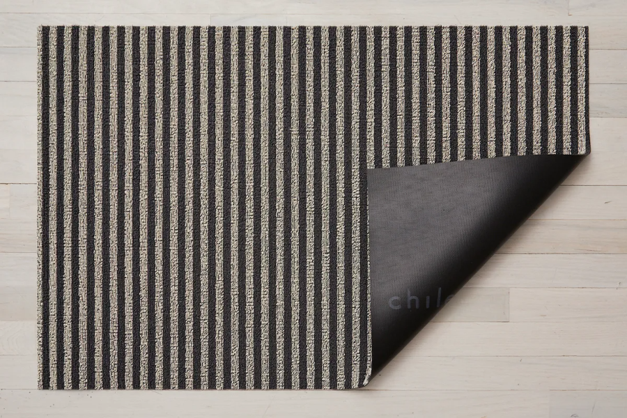 Breton Stripe Utility Mat - Gravel
