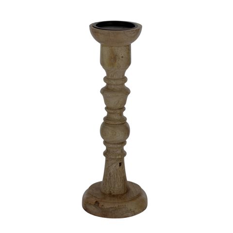 Kiele Wood Candle Holder - Large